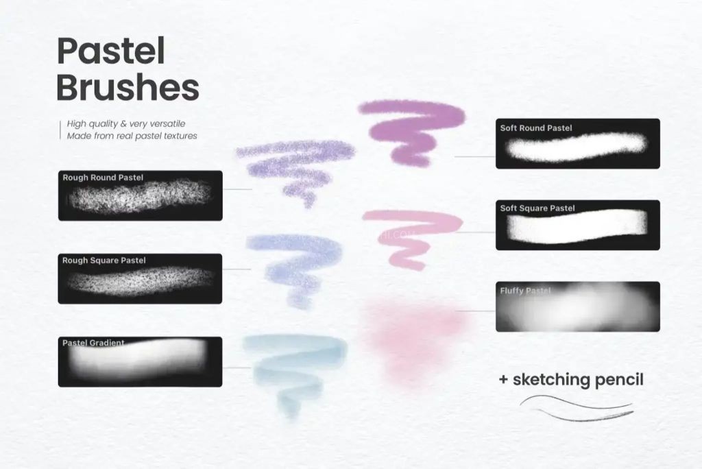 Procreate超写实粉彩粉笔画笔